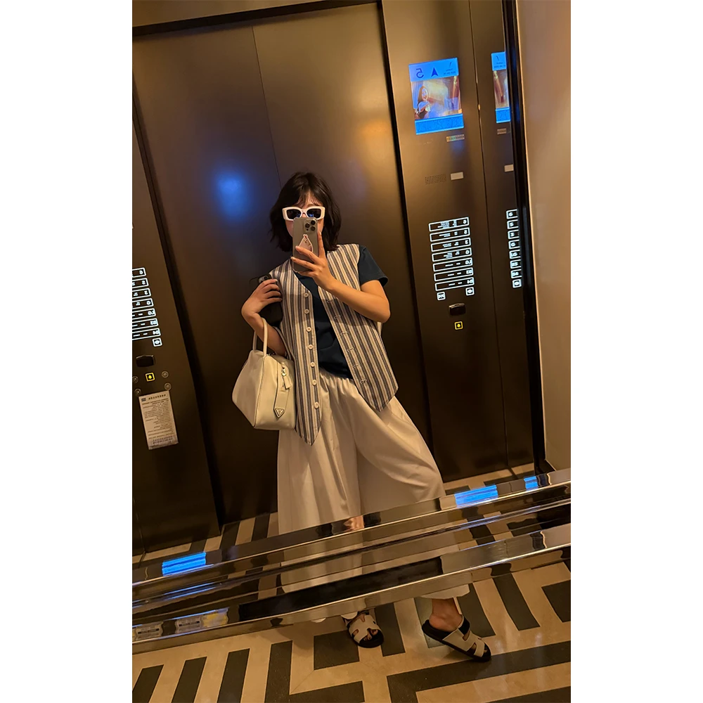 LA CALLA日系棉麻双面马甲L52-1762