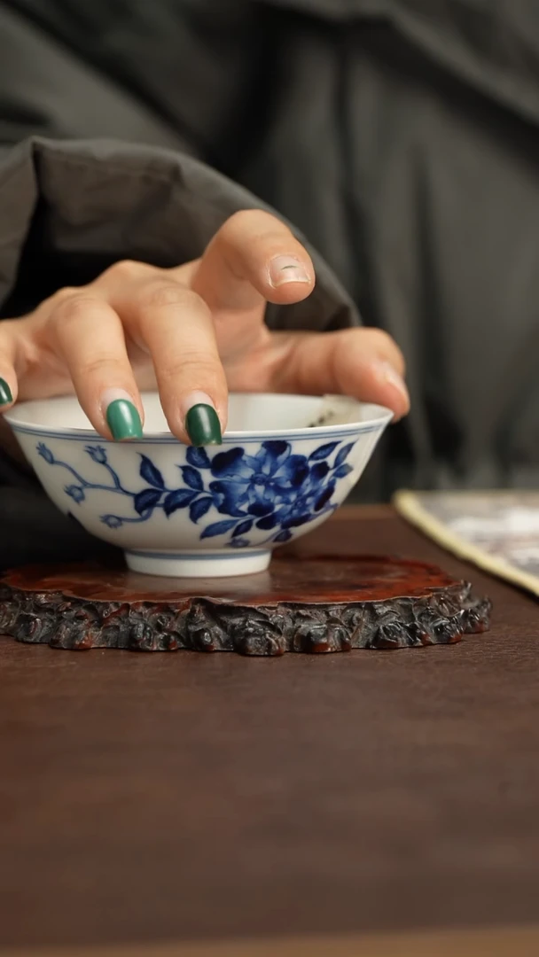 【闪购商品】愚拙造物青花花卉杯