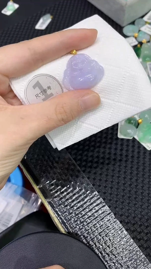 颈饰18K金镶嵌翡翠a货支持复检百元以上9元证书费自理