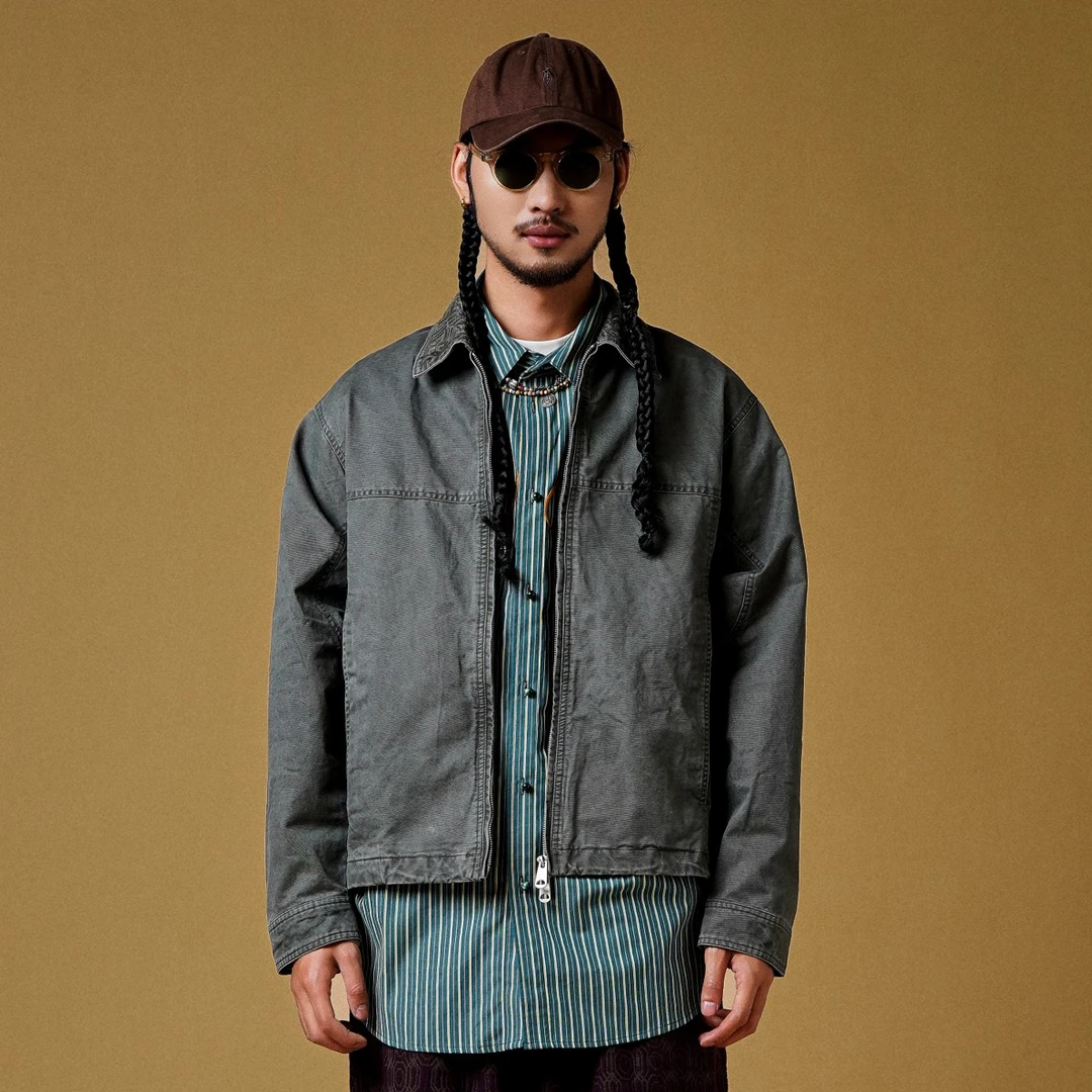 洗水怀旧  刺绣印象派民族风轻薄夹克外套  1544