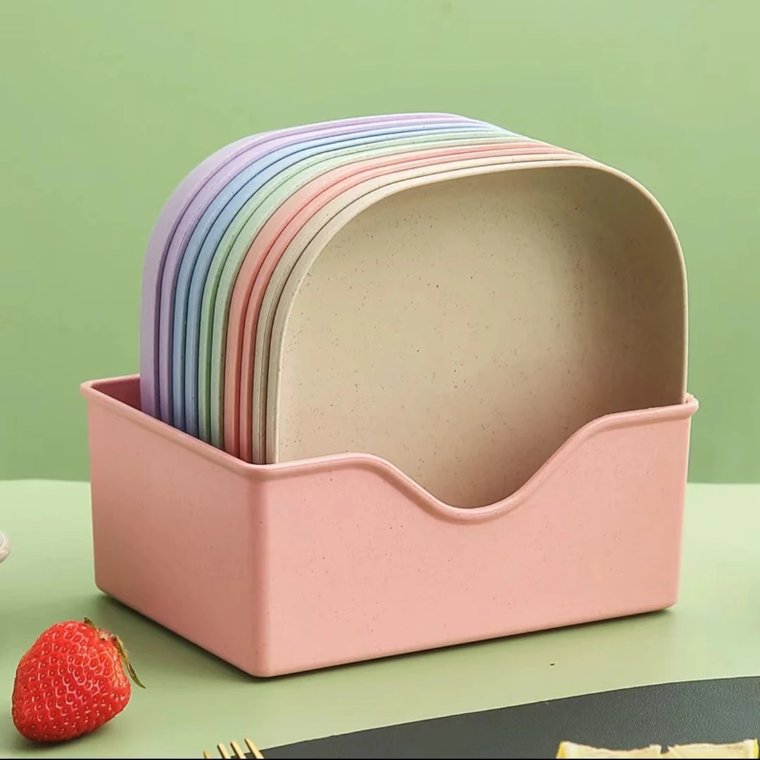 餐桌垃圾盘碟吐骨碟家用骨碟骨头碟创意塑料菜碟小碟子带底座