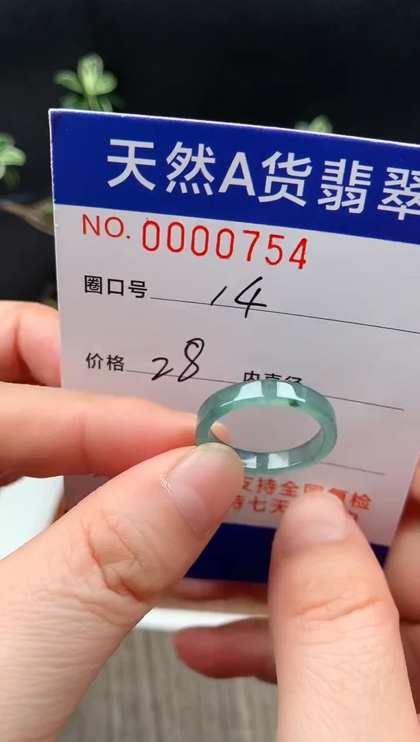 未镶嵌戒指翡翠14#