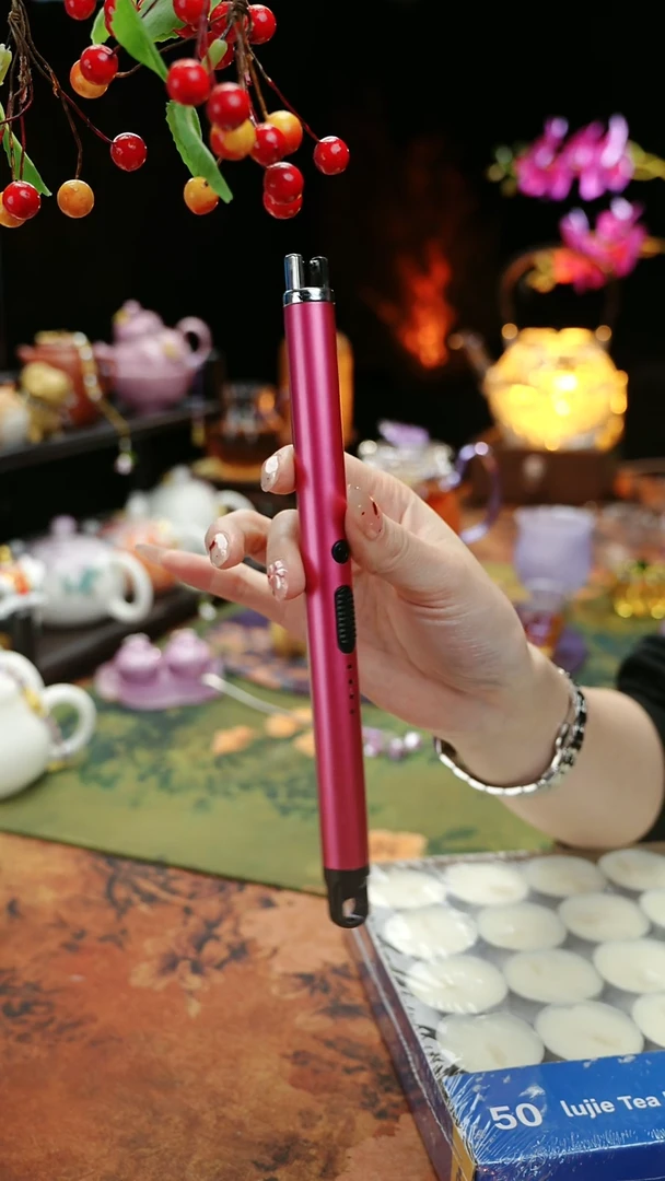 【闪购商品】紫色植物蜡烛点火器茶道配件