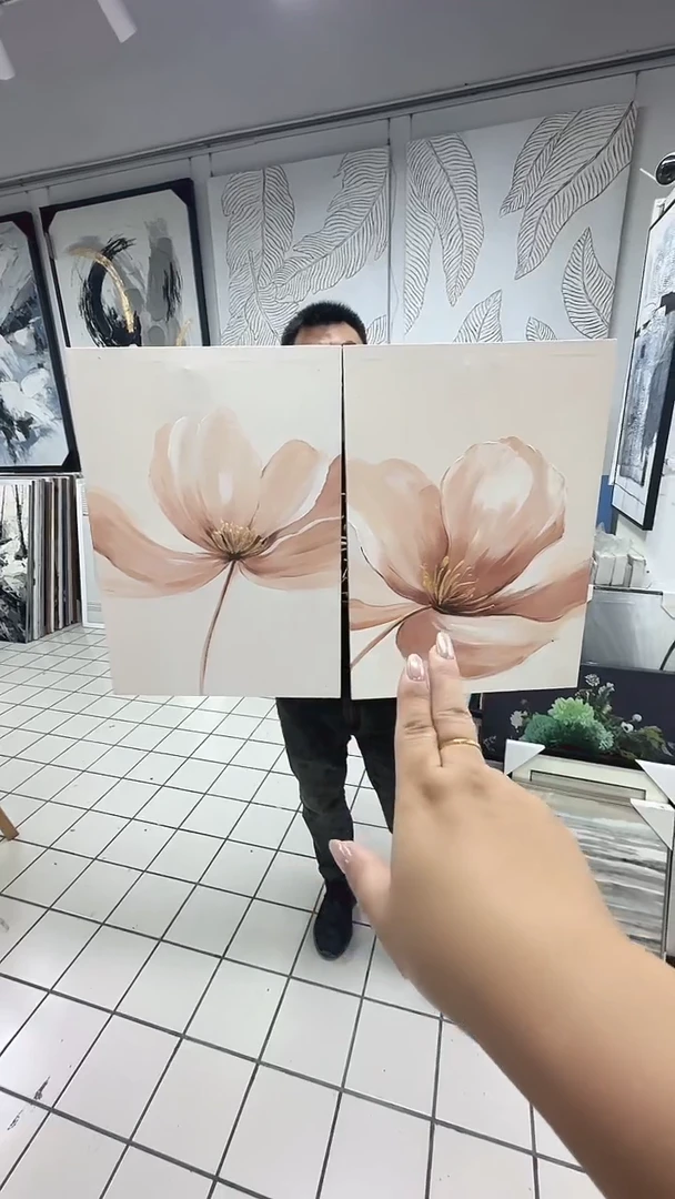 竖款168美术馆 装饰画50*70二张