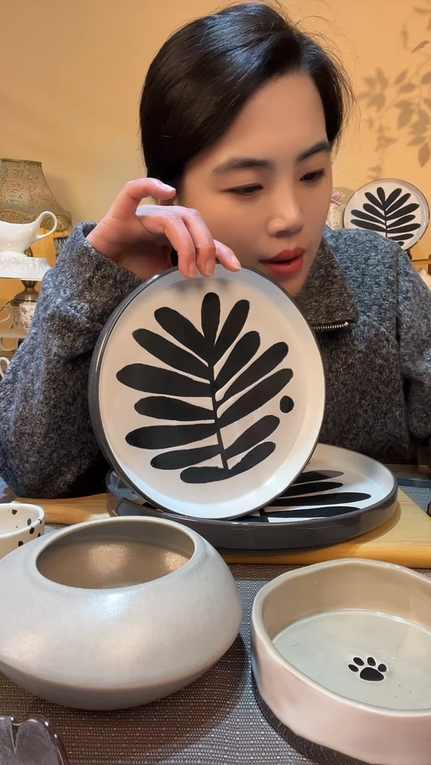 【闪购商品】瓷片瑕疵款 8英寸盘 介意勿拍