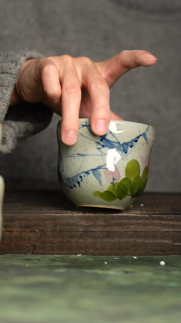 【闪购商品】杯青诗手工手绘瓷器
