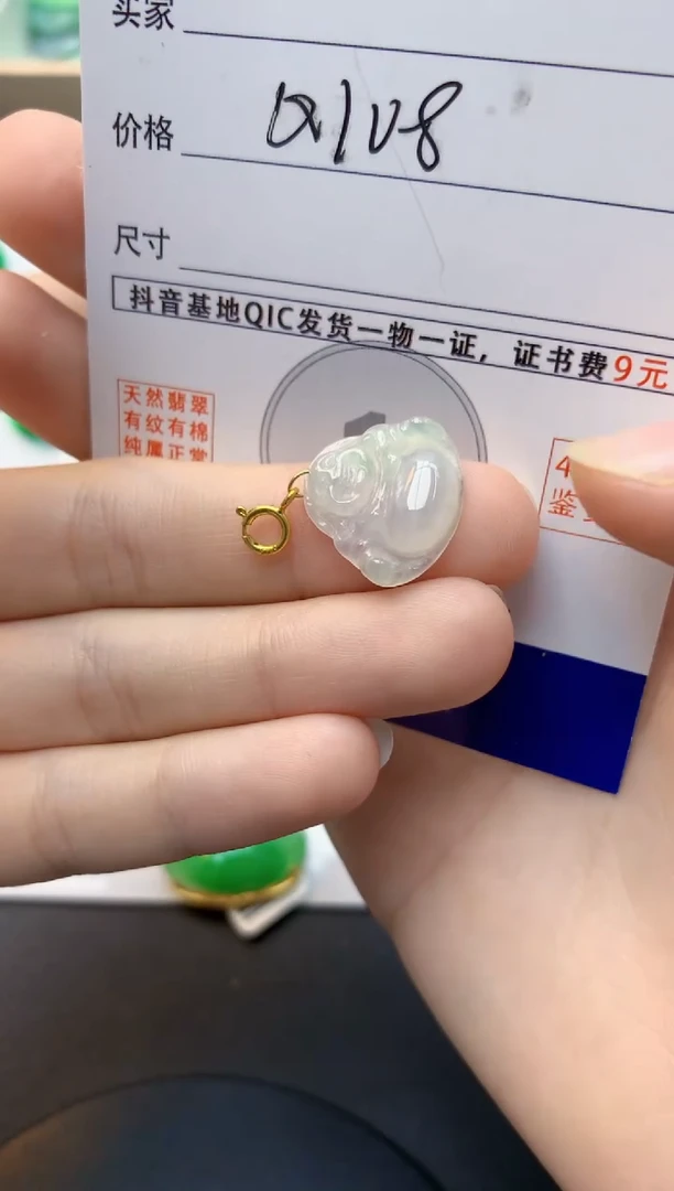 颈饰未镶嵌翡翠天然缅甸A货翡翠百元以上9元证书费自理