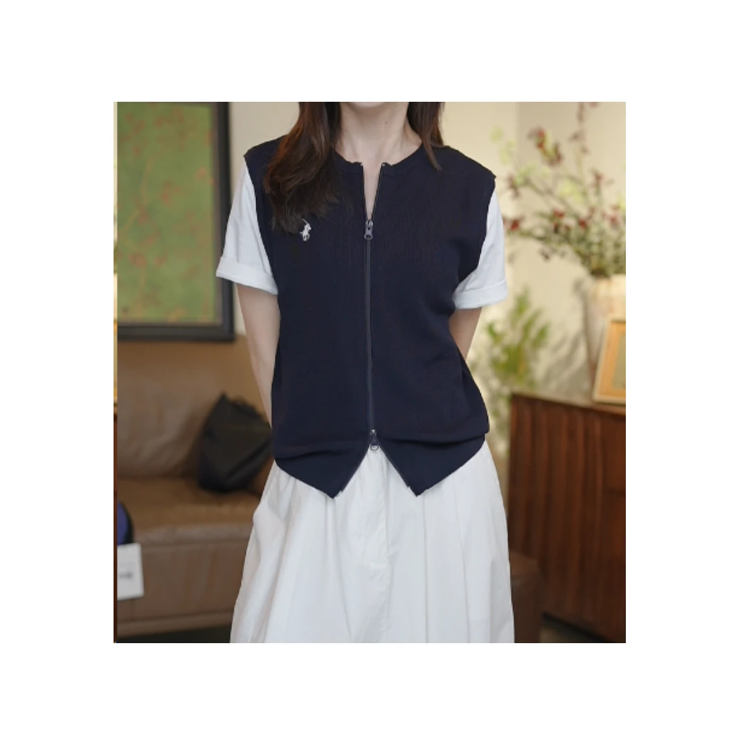 MANGO steen‘s丨拉夫假两件针织拼接T恤I6466