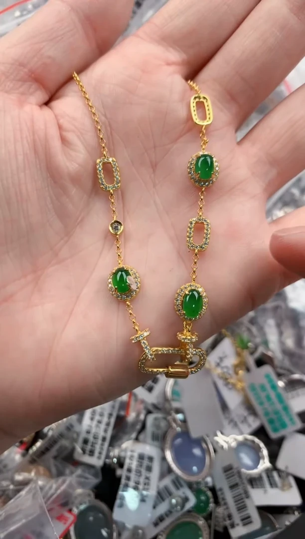 银S925镶嵌戒指翡翠1111-----10