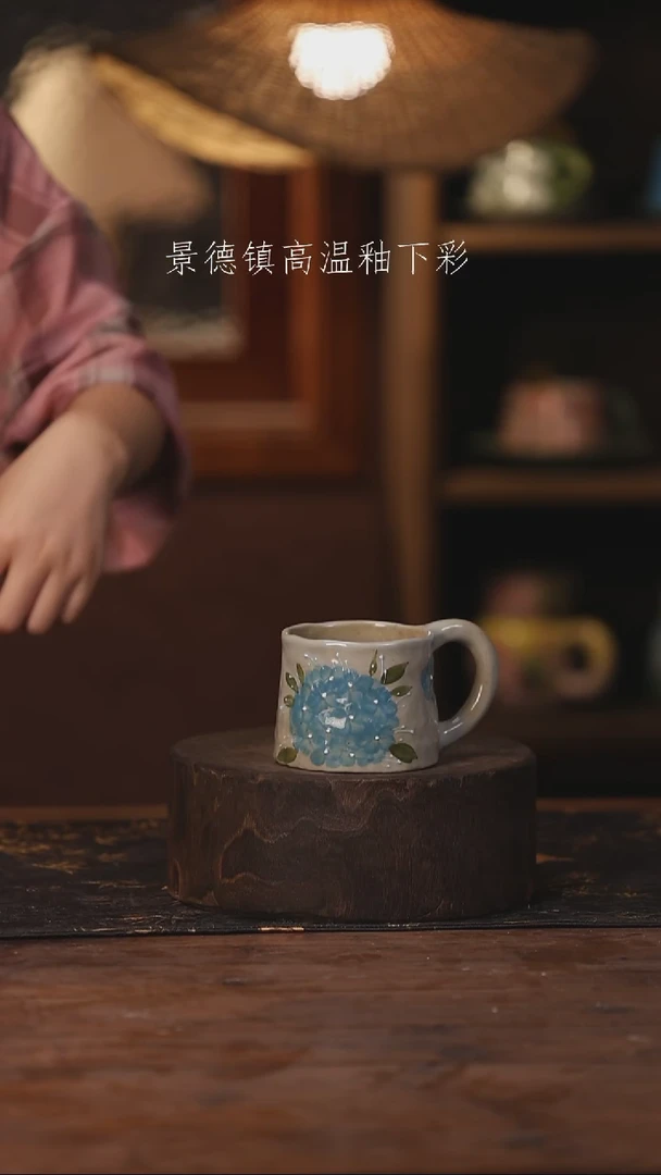 陶瓷景德镇高温釉下手绘陶瓷386