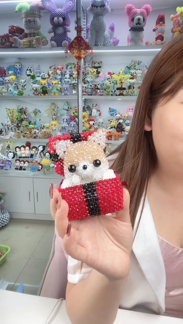 玻璃0508卡4水晶礼物盒小狗材料包1套