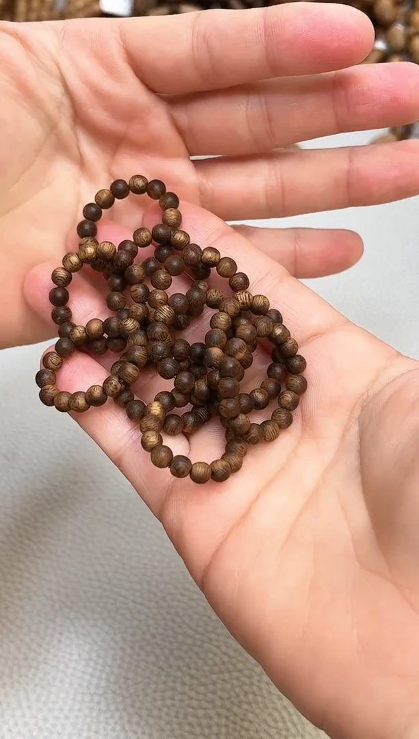 沉香手串棋楠圆珠戒指一个多样性发其一