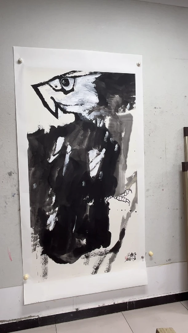 【闪购商品】书法何继老师水墨鹰