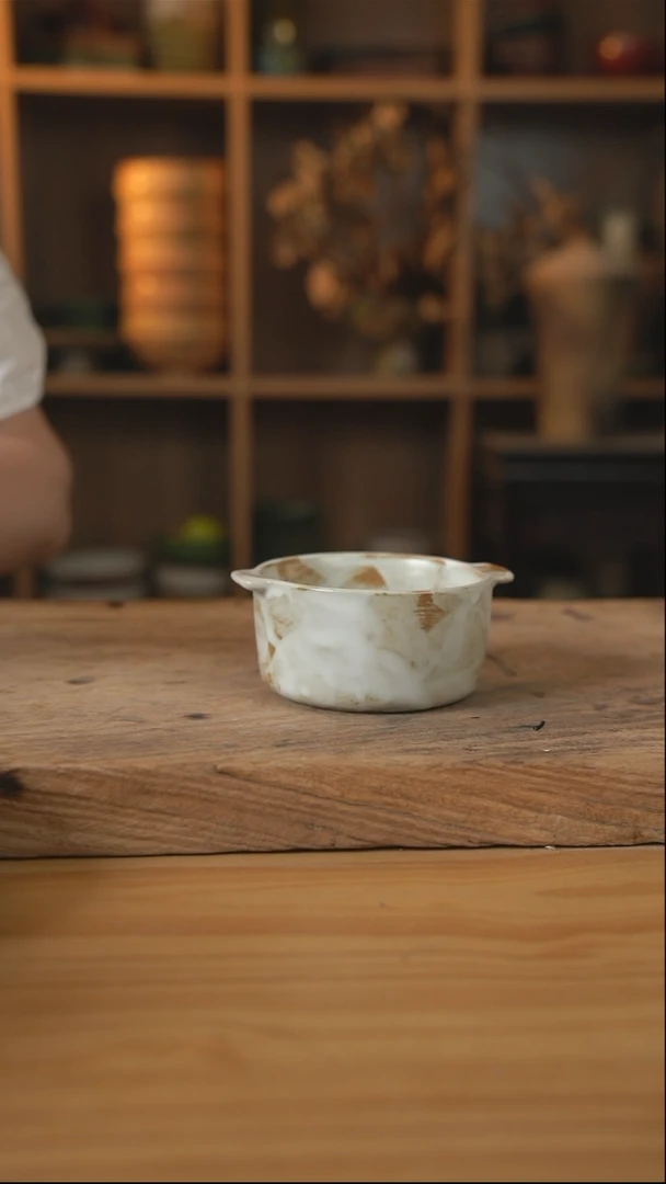 粉影系列的双耳早餐碗