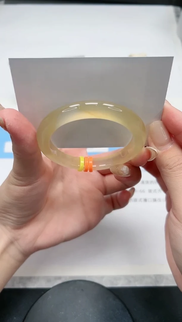 【闪购商品】玛瑙/玉髓手镯未镶嵌34/香槟53.5