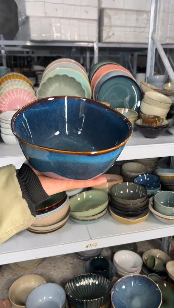 陶瓷外贸尾货瑕疵满20包邮X 汤碗