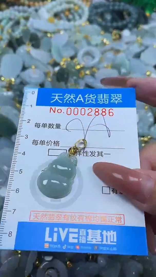 颈饰未镶嵌翡翠净货挂件-2886