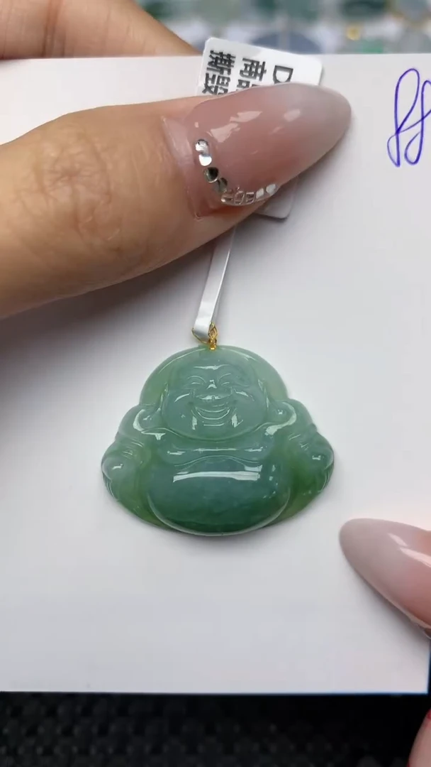 【闪购商品】翡翠颈饰18K金镶嵌天然翡翠A货