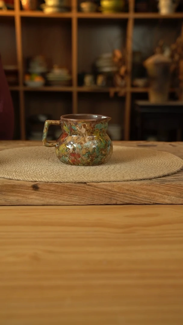 福利琉璃系列的带把手奶壶1个