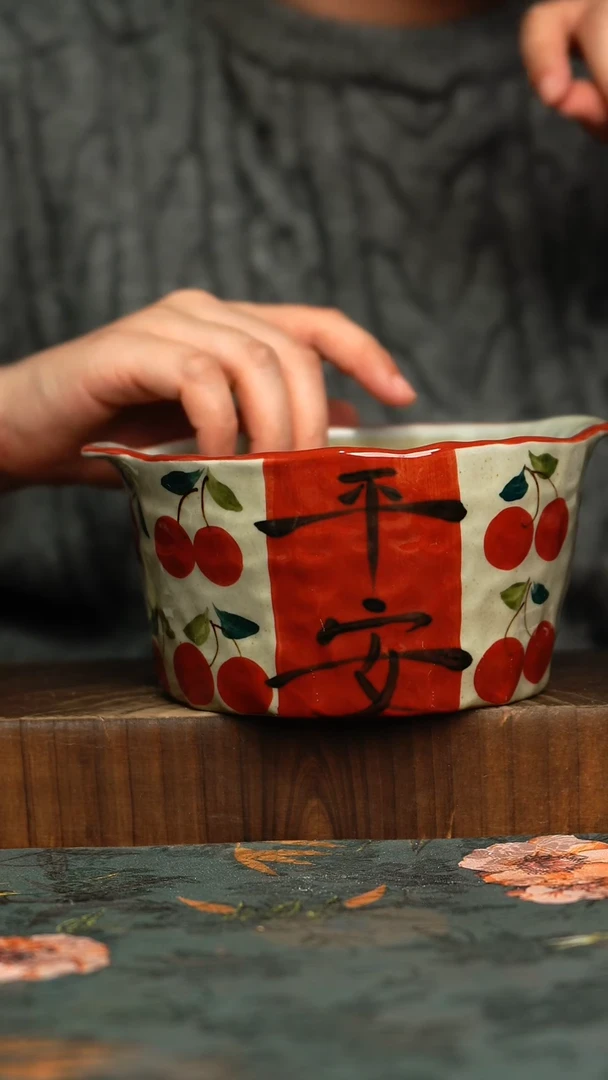 杯釉下彩手工手绘同款陶器