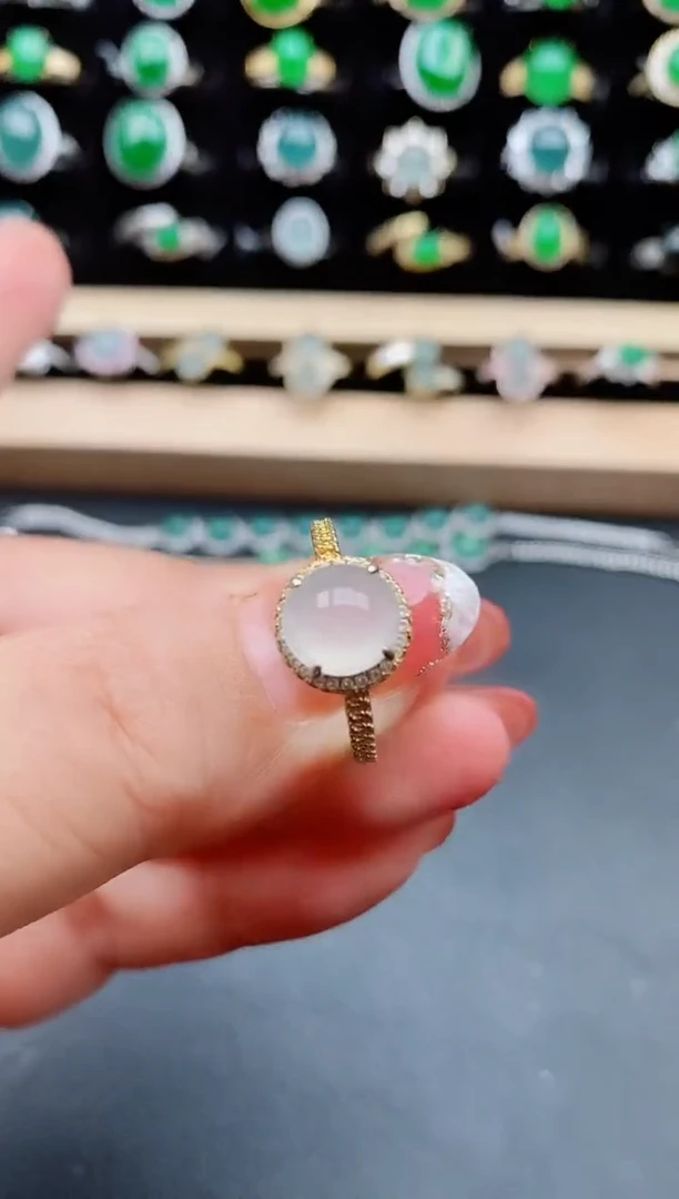 【闪购商品】翡翠戒指银S925镶嵌08000