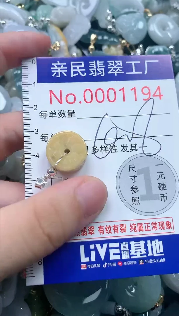 翡翠未镶嵌吊坠(不含链)1194