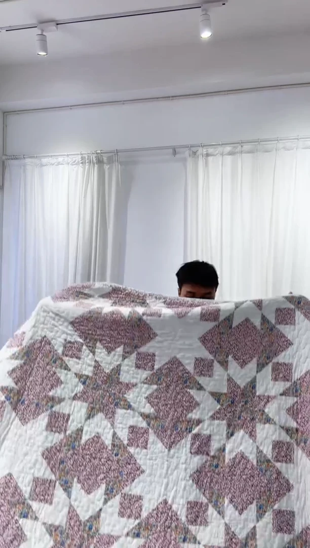 棉200*230纯棉床盖125号折印微瑕