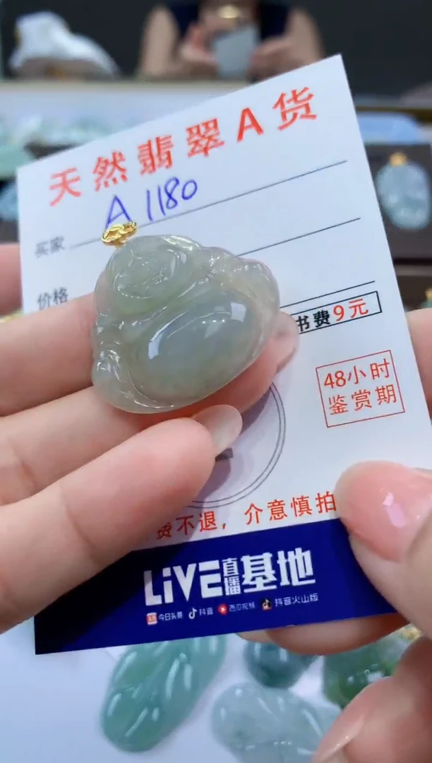 颈饰未镶嵌翡翠天然翡翠A货挂件