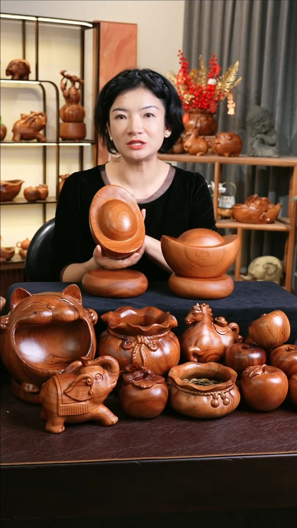 木MB028-3元宝摆件大号微瑕福利随缘发其一