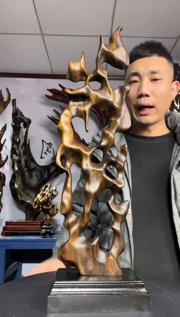 金丝楠木雕款阿*金丝楠木工艺品摆件