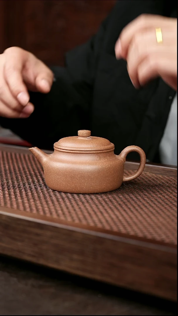 茶壶紫砂青降坡扁德中