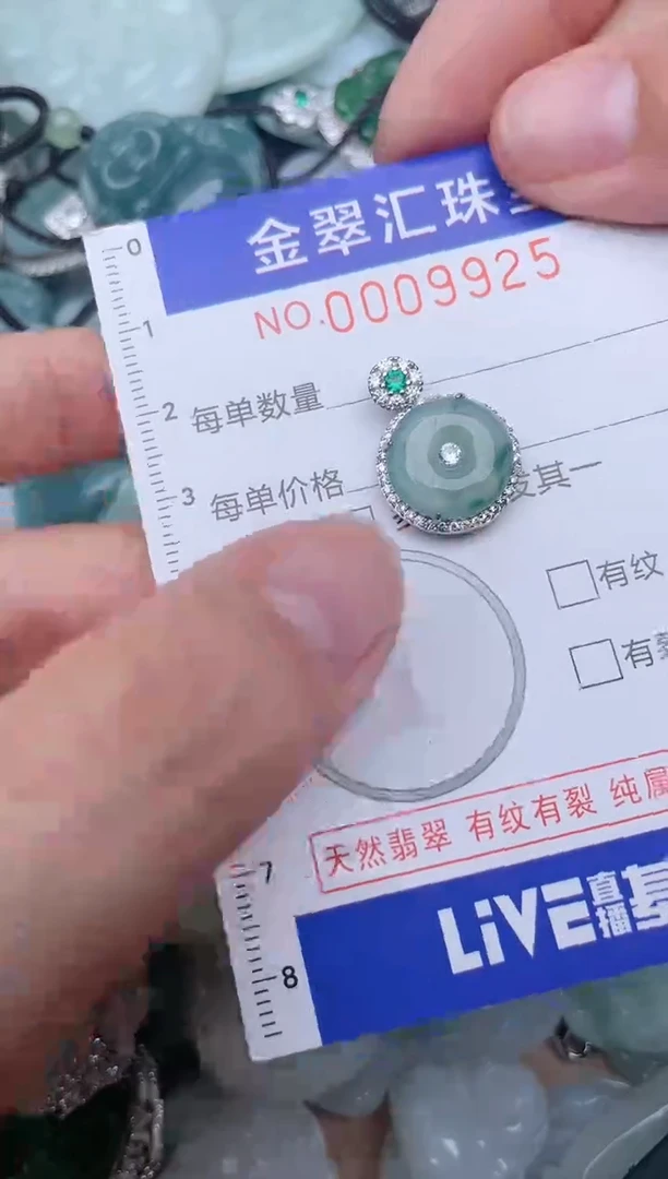 翡翠未镶嵌颈饰9925