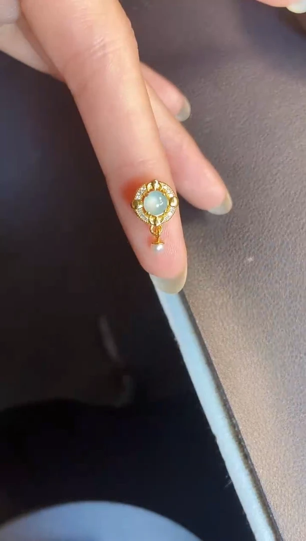 吊坠(不含链)银S925镶嵌翡翠1