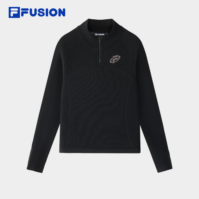 FUSION斐乐潮牌女子针织长袖衫2025春季新款时尚休闲T11W511204F