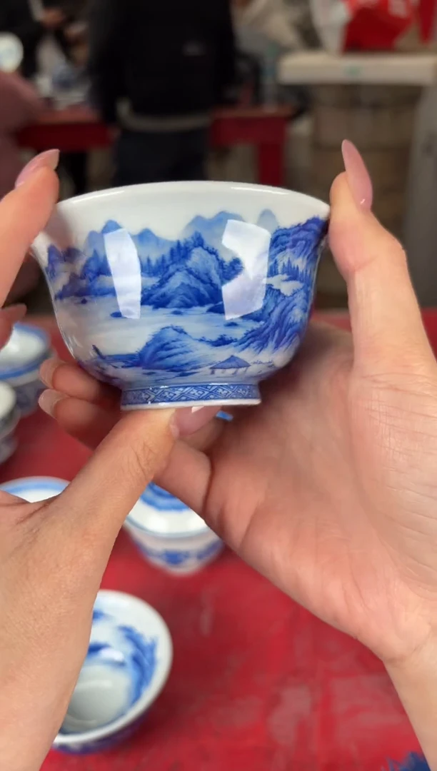 杯看山柴窑青花看山柴窑青花