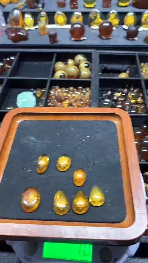 琥珀颈饰未镶嵌天然缅甸琥珀手串