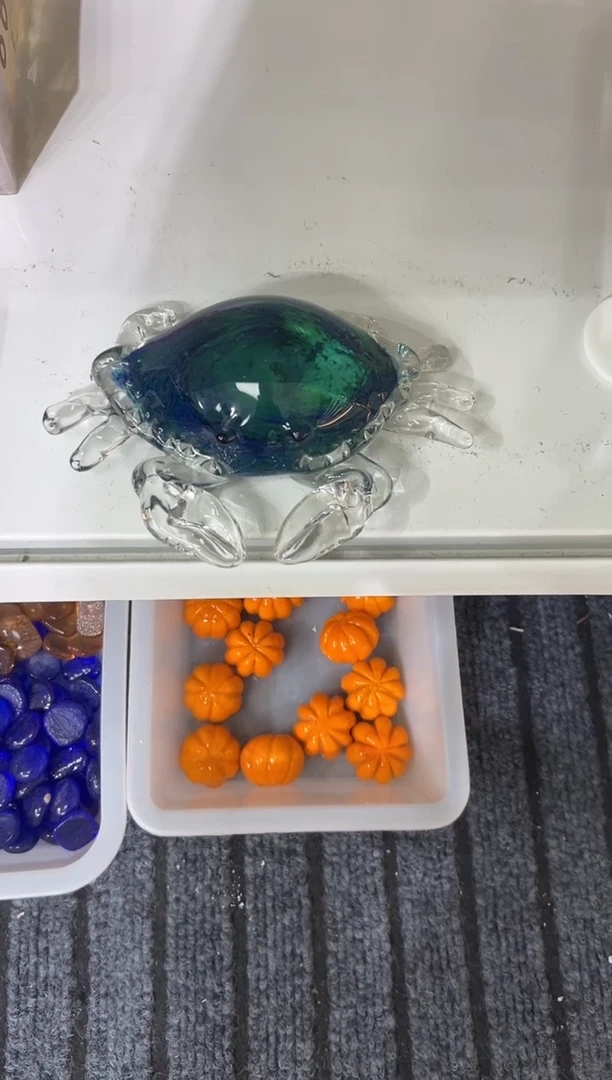 手工艺品琉璃夕*。微瑕螃蟹