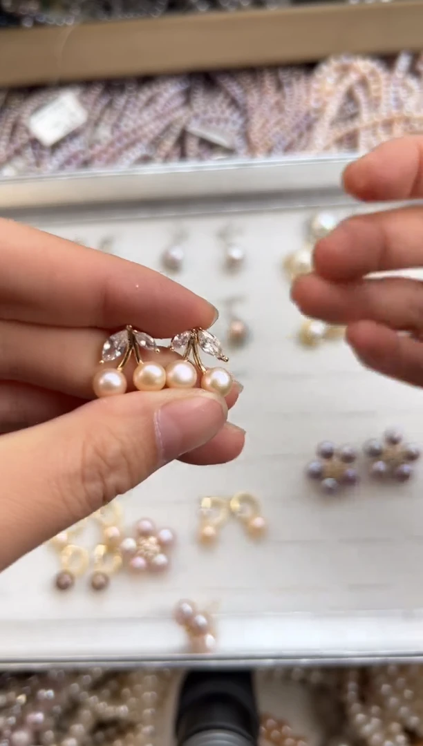 未镶嵌47淡水珍珠Z**X耳钉