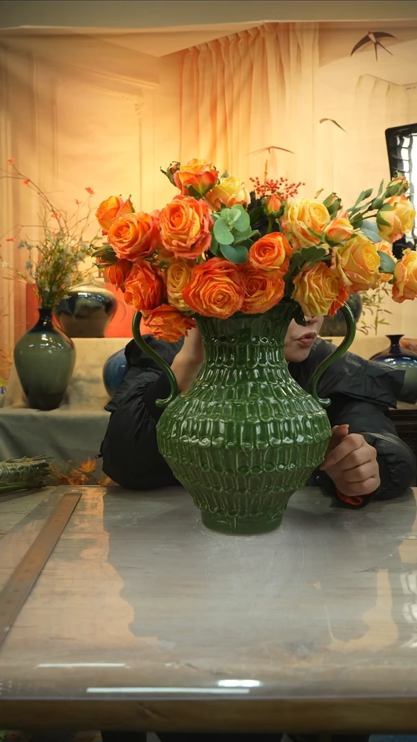 高30口16高温陶瓷花瓶