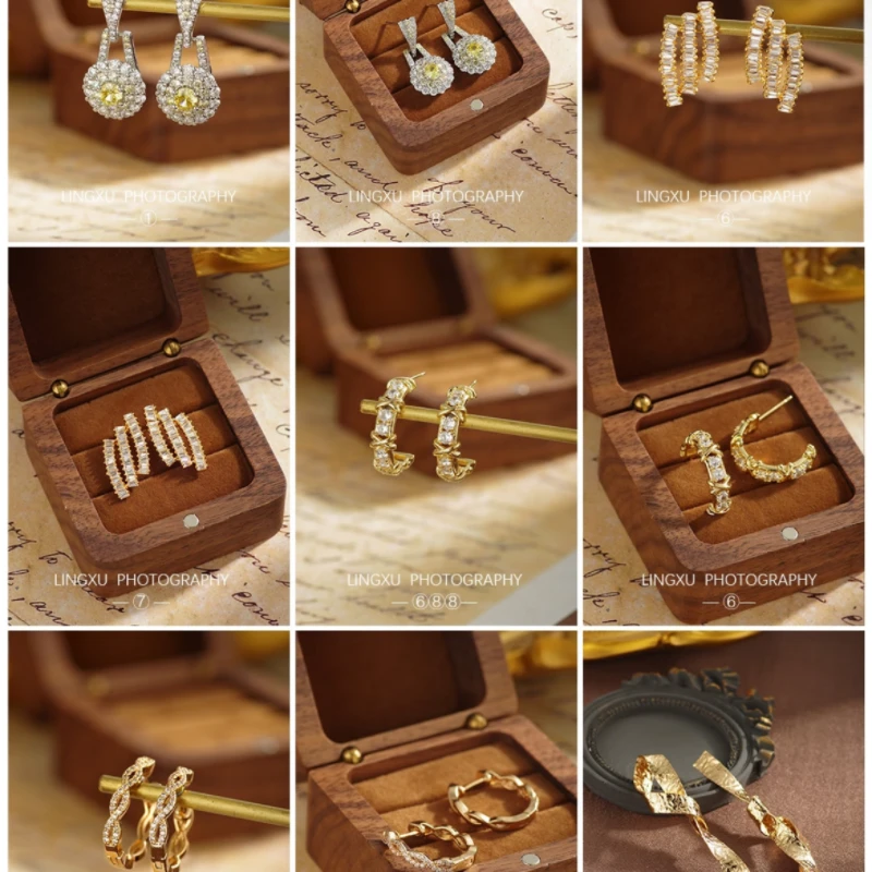 铜合金合成锆石耳饰 耳饰项链胸针多款可选1