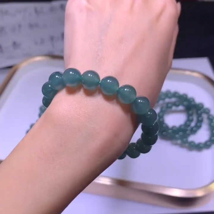 【逍遥严选】天然A货翡翠圆珠手串*705/119/多样性发/1件