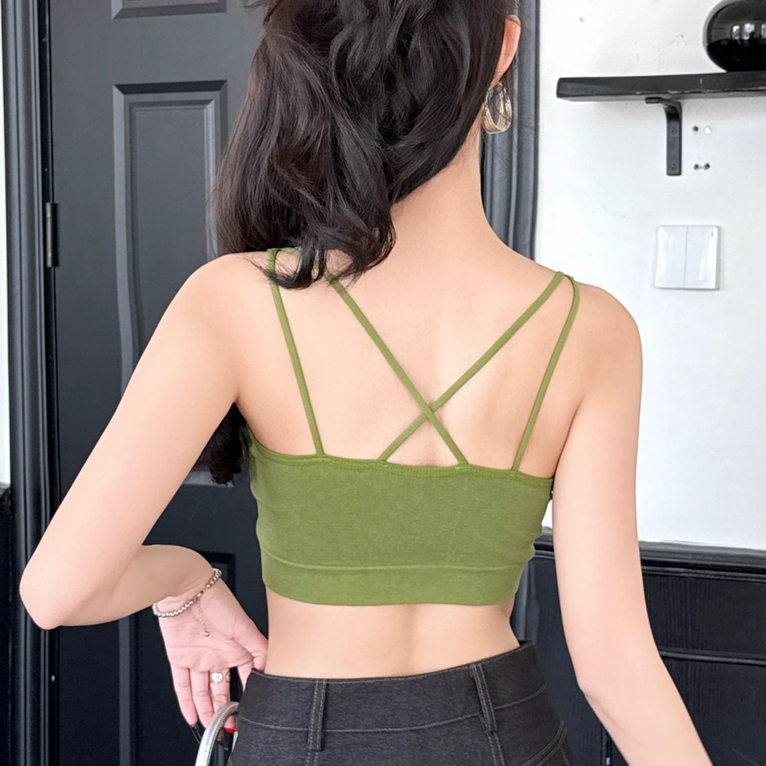 夏季新款性感美背吊带文胸女小胸显大聚拢甜辣妹无钢圈抹胸内衣