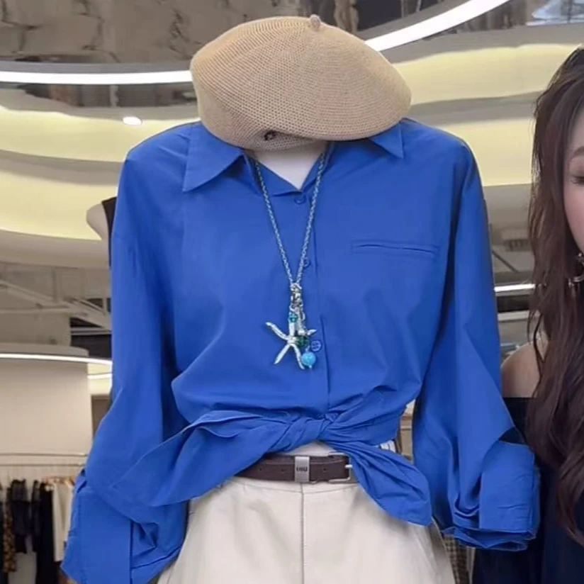 【蓝调灵感】韩系设计小众衬衣-8111