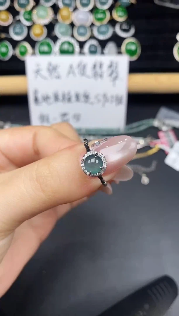 银S925镶嵌戒指翡翠328737