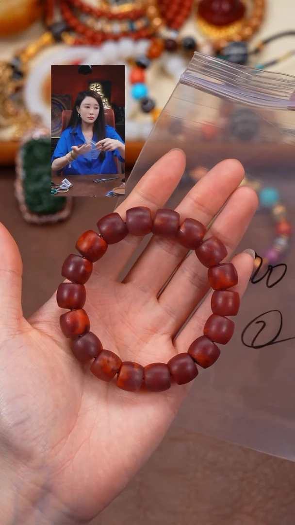 未镶嵌手串南红玛瑙叶*柒禧文玩回血好物