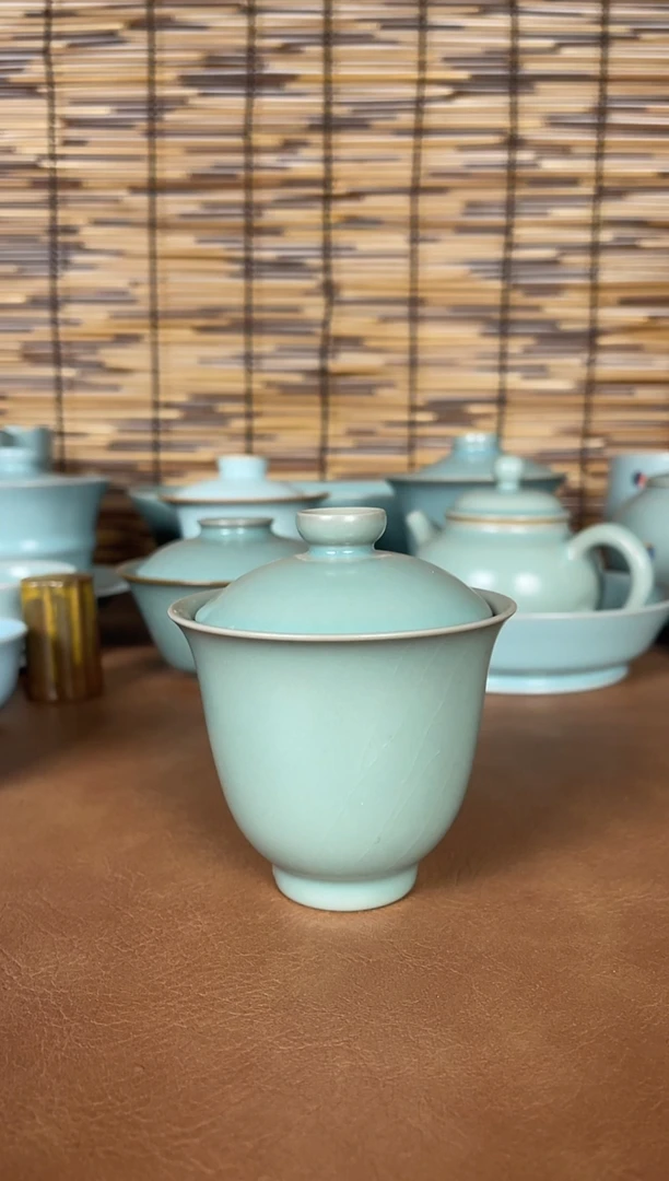 其他瓷旅***象手工仿古釉两才盖碗