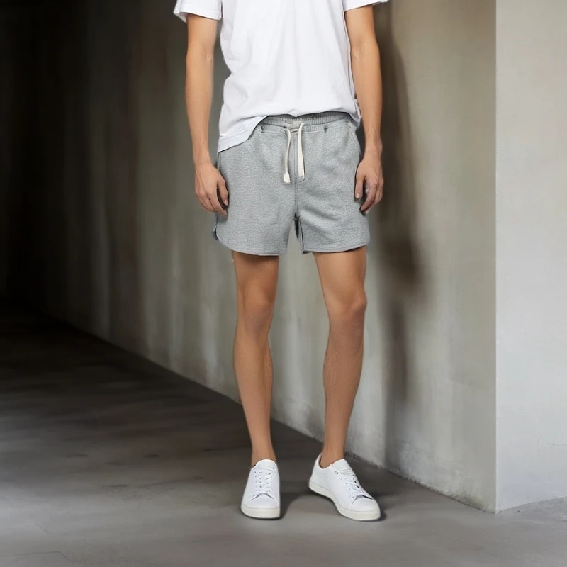 短裤透气三分裤男士运动短裤男夏季吸湿排汗3分裤纯色运动裤开衩