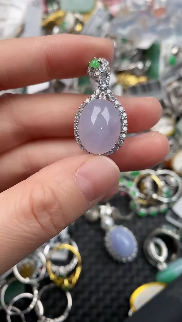 银S925镶嵌戒指翡翠222                3