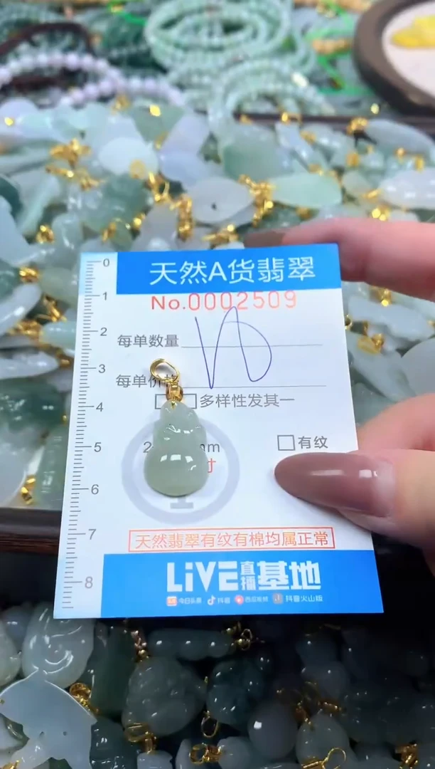 颈饰未镶嵌翡翠净货挂件-2509