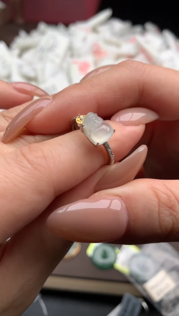 【闪购商品】翡翠戒指银S925镶嵌一